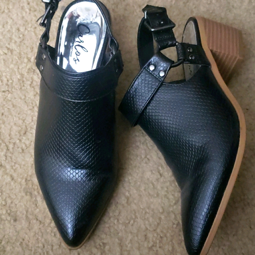 Carlos Santana mule booties